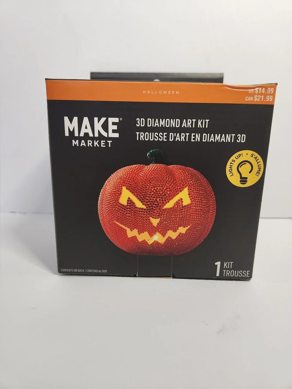 Make Market Orange Pumpkin 3D Diamond Art Kit